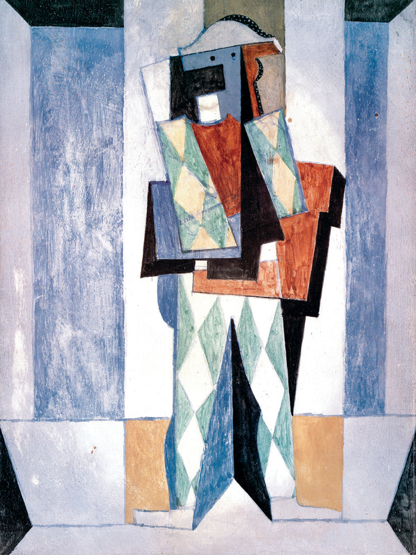 Harlequin, 1917 by Pablo Picasso - 24 X 32 Inches (Art Print)