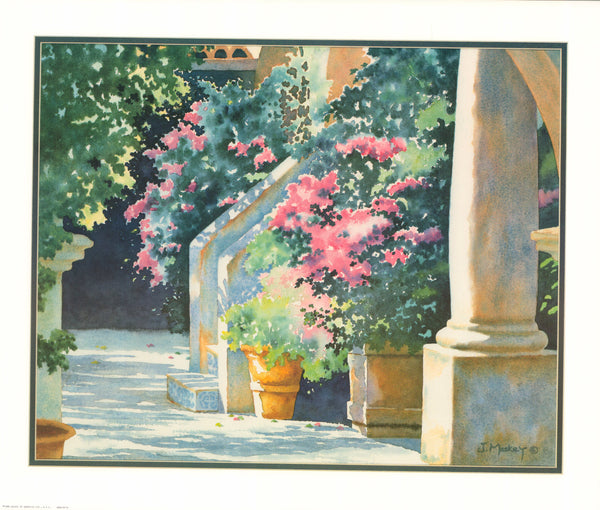 Flowering Boulevard by J. Maskey - 20 X 24 Inches (Art Print)