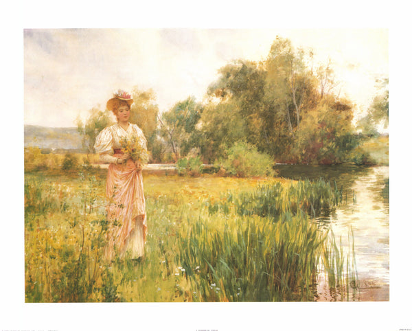 A Meandering Stream, 1896 - 22 X 28 Inches (Art Print)