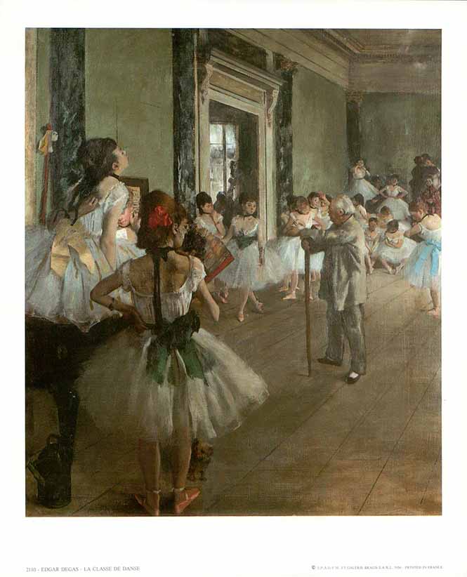 The Dancing Class, 1874 by Edgar Degas - 10 X 12 Inches (Art Print)
