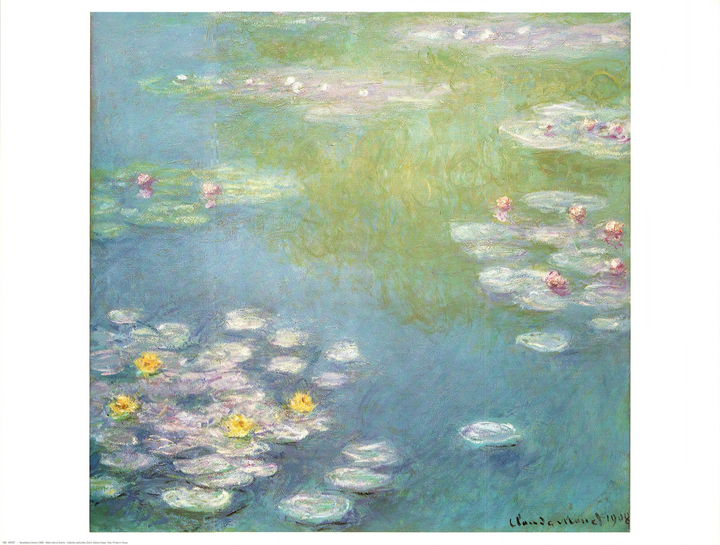 Water Lilies In Giverny by Claude Monet - 23 X 31 Inches (Art Print)