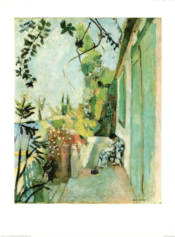 Terrace In Saint-Tropez by Henri Matisse - 24 X 32 Inches (Art Print)