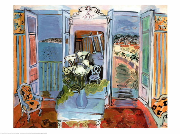 Interior with Open Window, 1928 by Raoul Dufy - 24 X 32