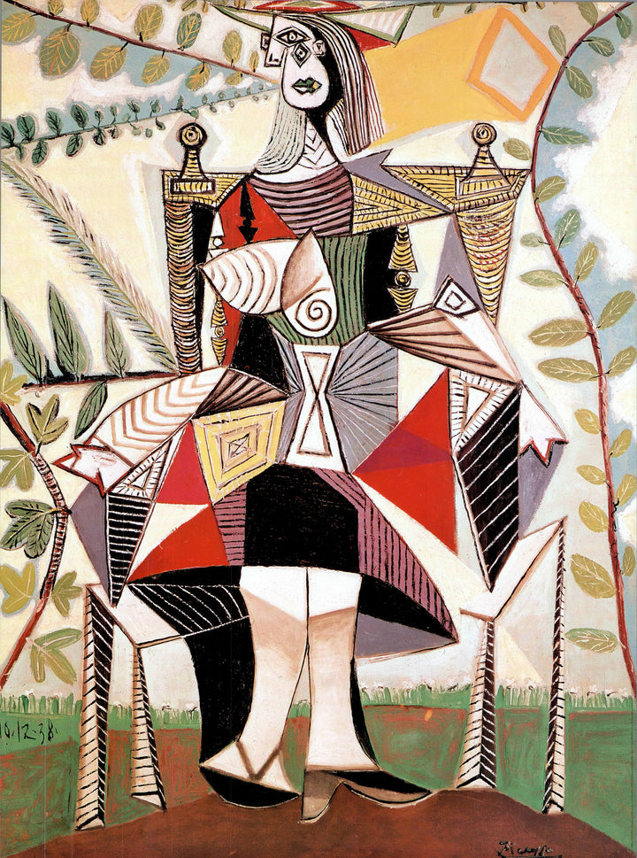 Lady in the Garden, 1938 by Pablo Picasso - 24 X 32 Inches (Art Print)