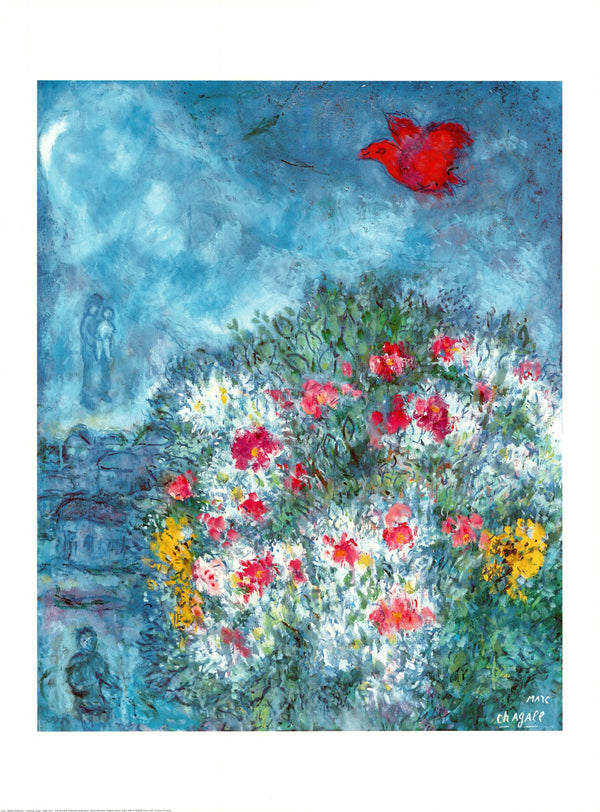 The Red Bird by Marc Chagall - 24 X 32 Inches (Art Print)