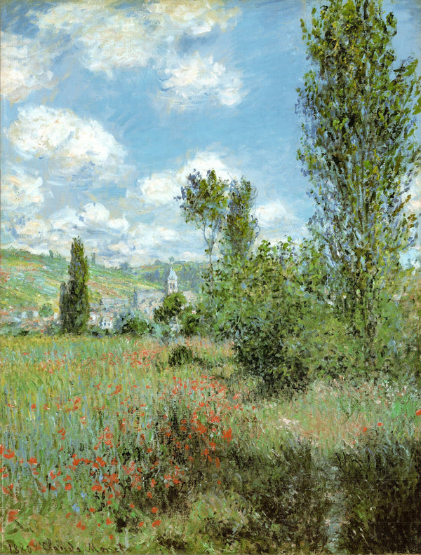 Path in the Ile Saint-Martin, Vetheuil, 1880 by Claude Monet - 24 X 32 Inches (Art Print)