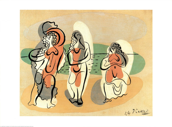 Three Bathers by Pablo Picasso - 24 X 32 Inches (Art Print)