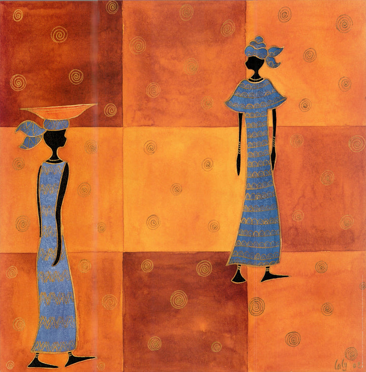 Two Africans by Laly - 27 X 27 Inches (Art Print)