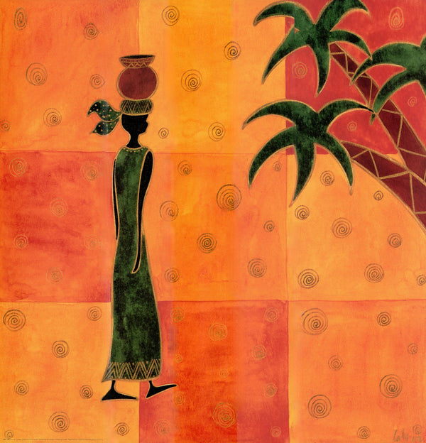 African Woman by Laly - 28 X 28 Inches (Art Print)