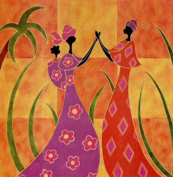 African Family by Laly - 28 X 28 Inches (Art Print)