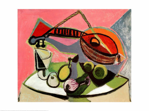Still Life With a Mandolin, 1938 by Pablo Picasso - 24 X 32 Inches (Art Print)