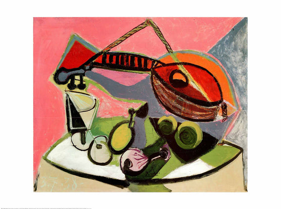 Still Life With A Mandolin 1938 By Pablo Picasso 24 X 32 Art Print Artistica Fine Art