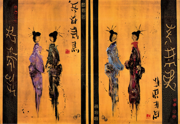 Geishas V by Yves Henry - 28 X 40 Inches (Art Print)