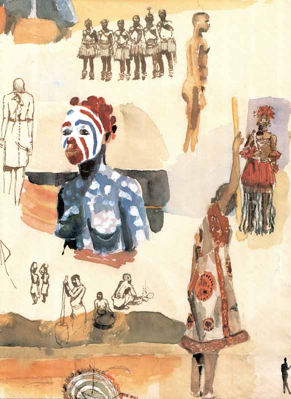 African Tribes by Marc Lacaze - 24 X 32 Inches (Art Print)