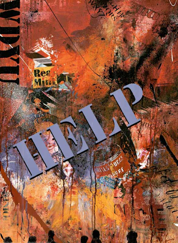 Help by Yves Henry - 24 X 32 Inches (Art Print)