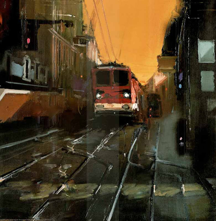 Night Train by Jean Arcelin - 28 X 28 Inches (Art Print)