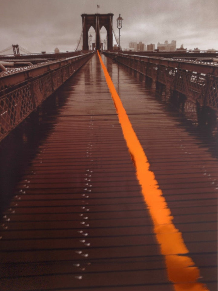 The Brooklyn Bridge by Patrick Chatelier - 24 X 32 Inches (Art Print)