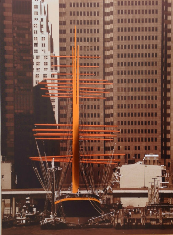 Un Voilier a New York by Patrick Chatelier - 24 X 32 Inches (Art Print)