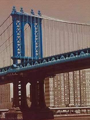 The Manhanttan Bridge, NYC by Patrick Chatelier - 24 X 32 Inches (Art Print)