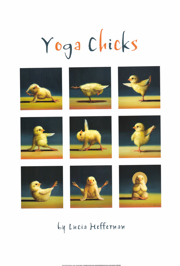 Yoga Chicks Collage by Lucia Heffernan - 22 X 32 Inches (Art Print)