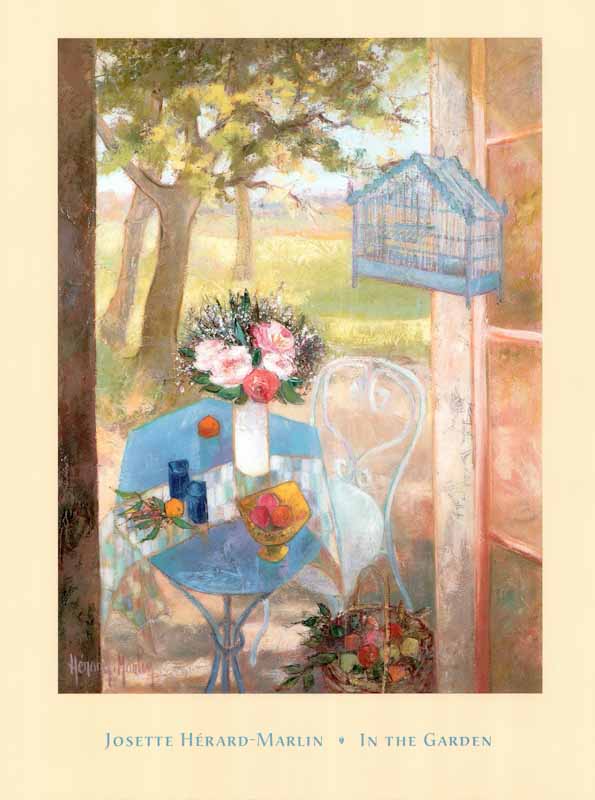In The Garden by Josette Herard-Marlin - 15 X 20 Inches (Art Print)