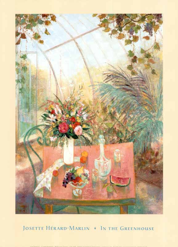 In The Greenhouse by Josette Herard-Marlin - 15 X 20 Inches (Art Print ...