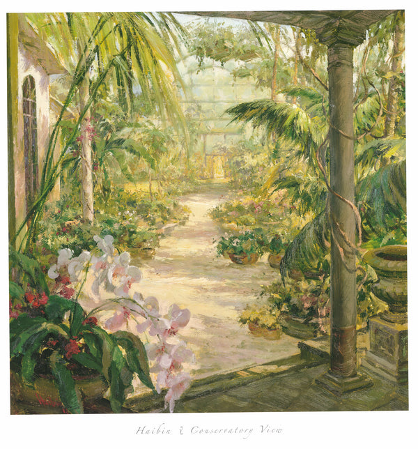 Conservatory View by Haibin - 32 X 34 Inches (Art Print)