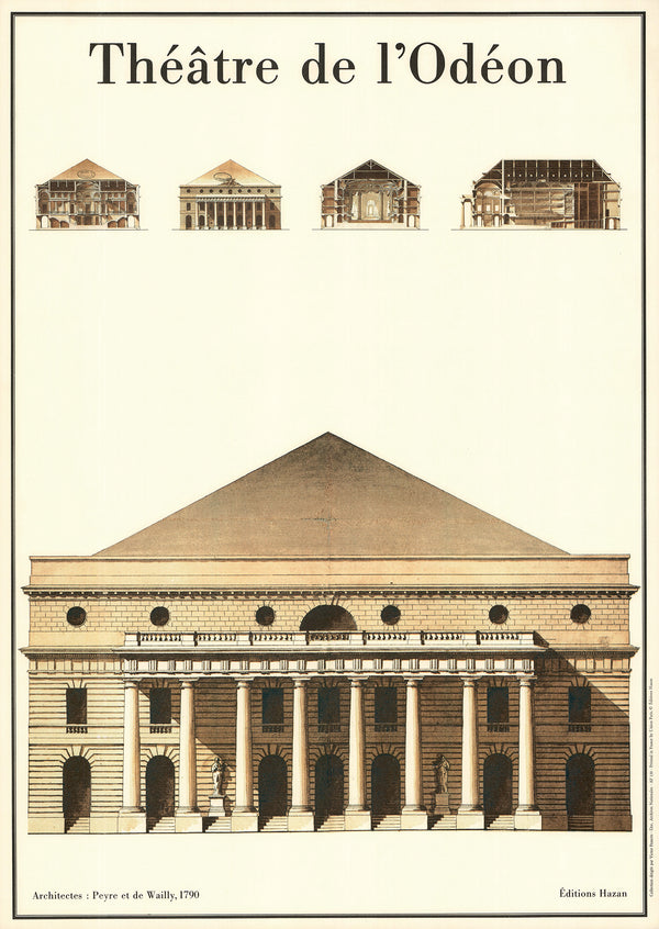 Théâtre de l’Odéon, 1790 by Peyre and Wailly - 20 X 28 Inches (Art Print)