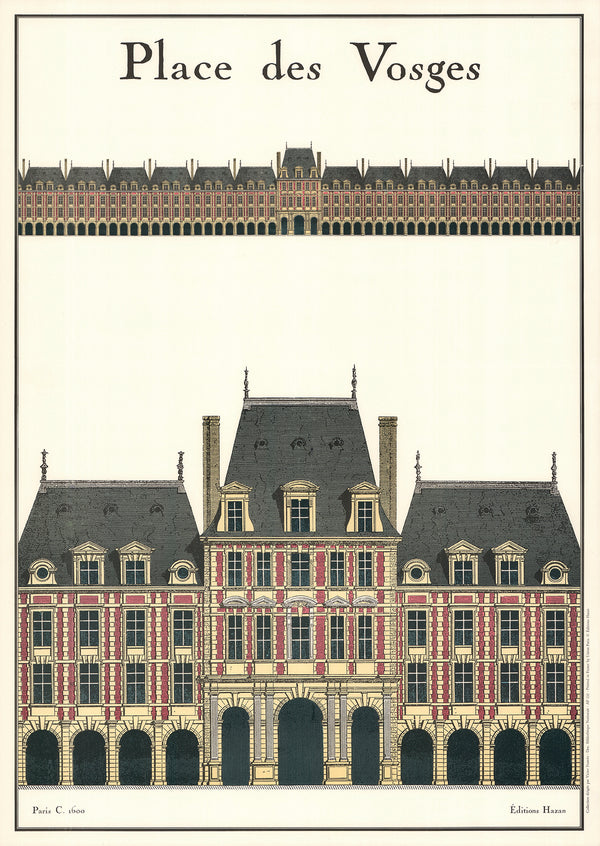 Place des Vosges by Claude-Nicolas Ledoux - 20 X 28 Inches (Art Print)