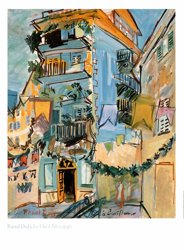 May in Nice, 1930 by Raoul Dufy - 24 X 32 Inches (Art Print)
