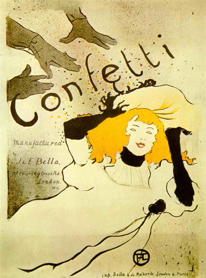 Confetti by Henri de Toulouse-Lautrec - 20 X 28 Inches (Art Print)