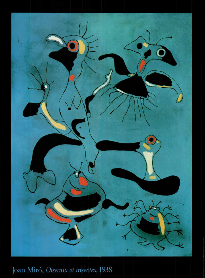Birds and Insects, 1938 by Joan Miro - 24 X 32 Inches (Art Print)