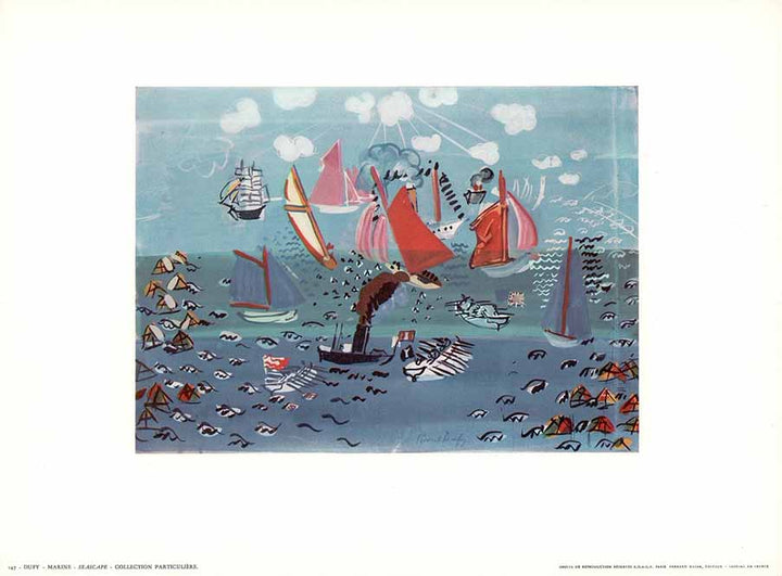 Seascape by Raoul Dufy - 10 X 12 Inches (Art Print)