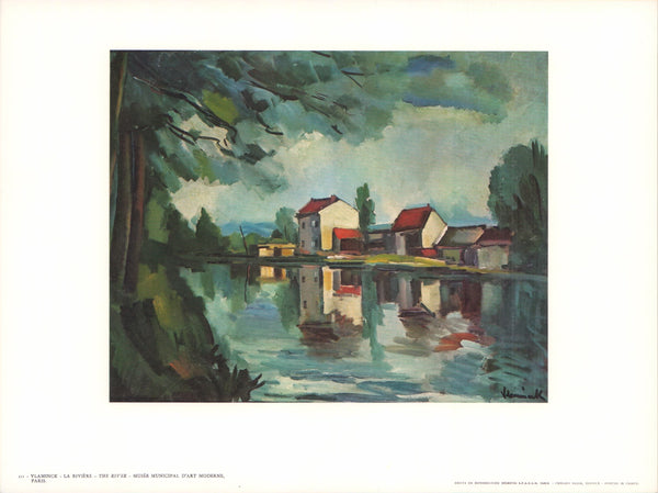 The River by Maurice de Vlaminck - 10 X 13 Inches (Art Print)