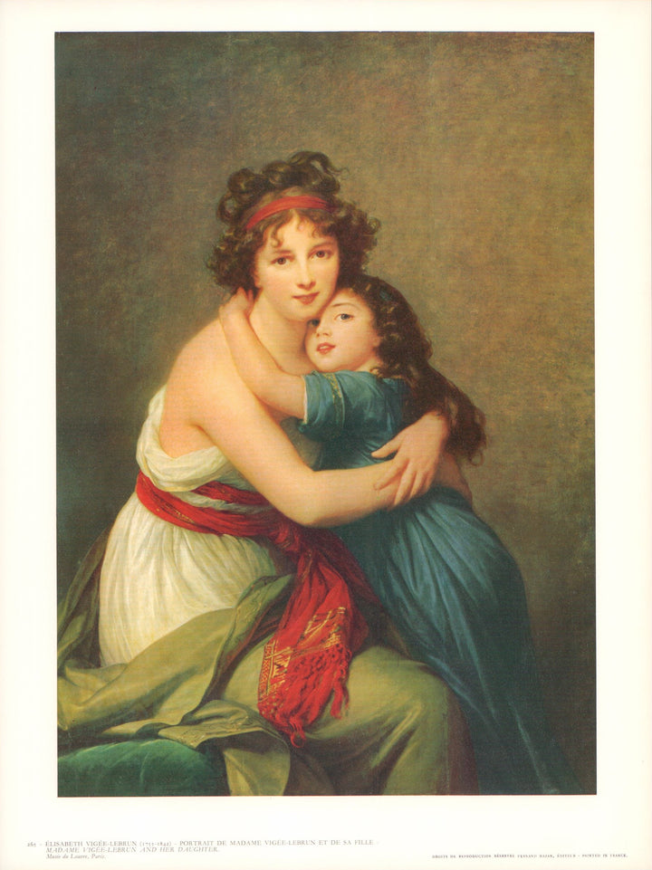 Madame Vigée-Lebrun and Her Daughter by Elisabeth Vigée-Lebrun - 10 X 13 Inches (Art Print)