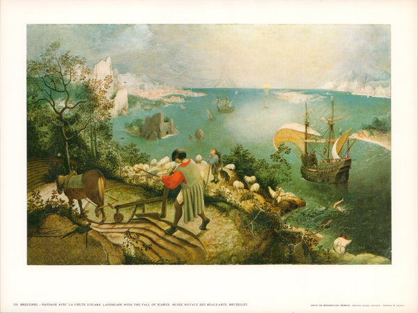 Landscape with the Fall of Icarus by Breughel - 10 X 13 Inches (Art Print)