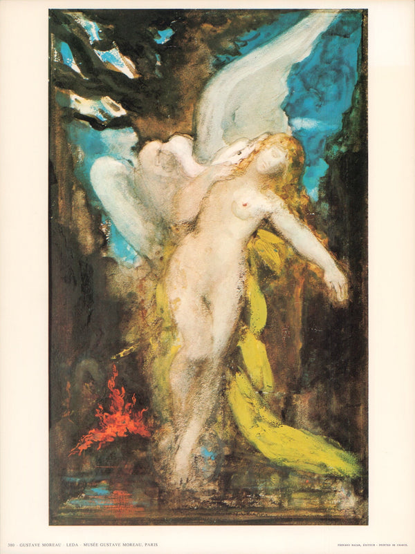 Leda by Gustave Moreau - 10 X 13 Inches (Art Print)