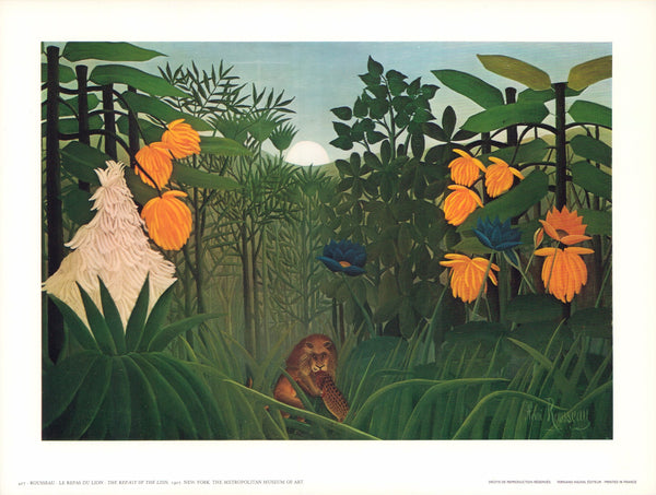 The Repast of the Lion, 1907 by Henri Rousseau - 10 X 13 Inches (Art Print)