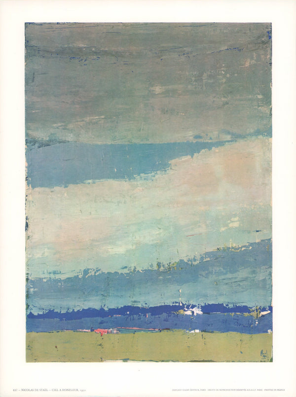 Ciel à Honfleur, 1952 by Nicolas de Staël - 10 X 13 Inches (Art Print)