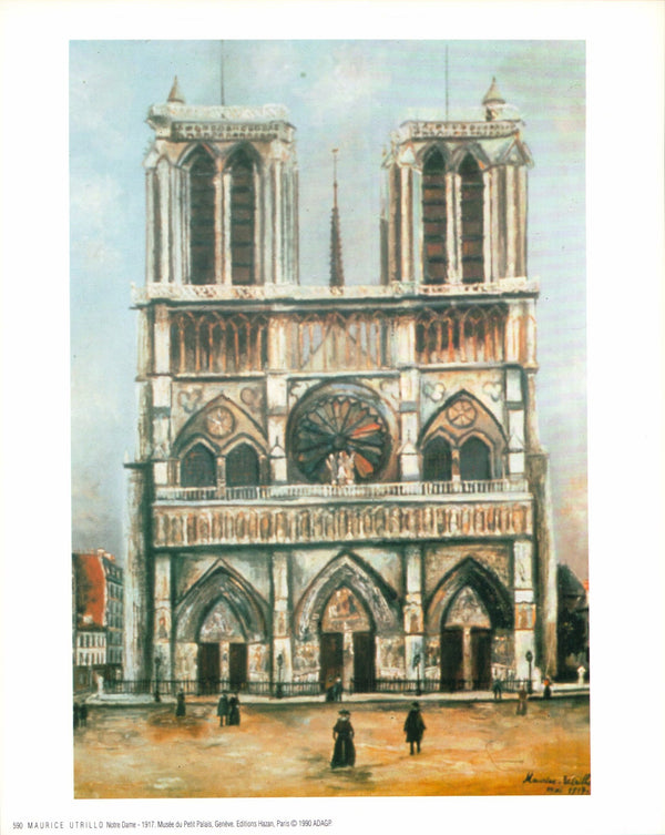 Notre Dame, 1917 by Maurice Utrillo - 10 X 12 Inches (Art Print)
