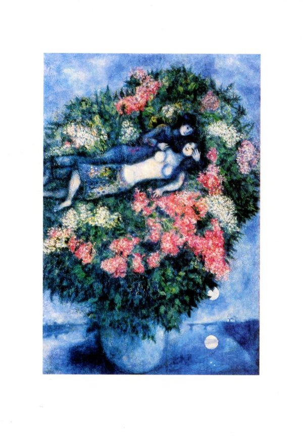 Les Amants dans les Lilas, 1930 by Marc Chagall - 5 X 7 Inches (Greeting Card)