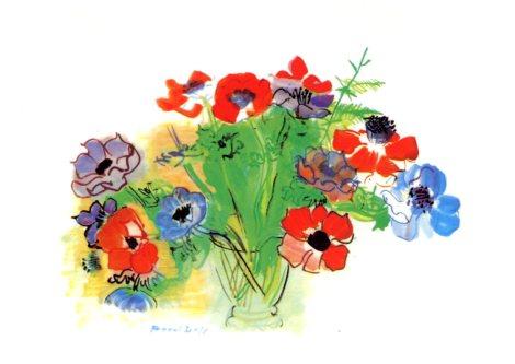 Anemones by Raoul Dufy - 5 X 7 Inches (Greeting Card)