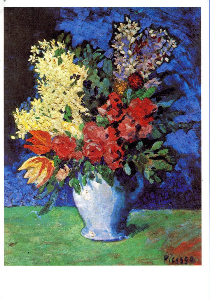 Vase of Flowers, 1901 by Pablo Picasso - 5 X 7 Inches (Greeting Card)