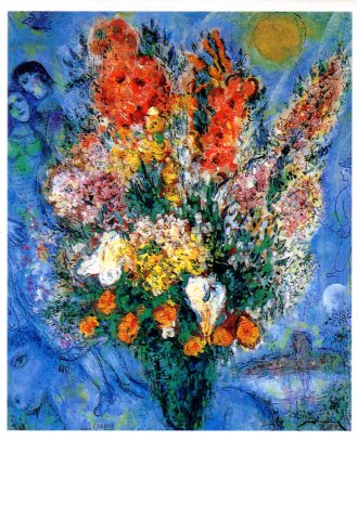 Le Bouquet Illuminant le Ciel, 1958 by Marc Chagall - 5 X 7 Inches (Greeting Card)
