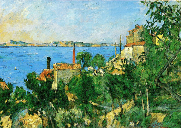 The Sea at l'Estaque, 1882-85 by Paul Cézanne - 5 X 7 Inches (Greeting Card)