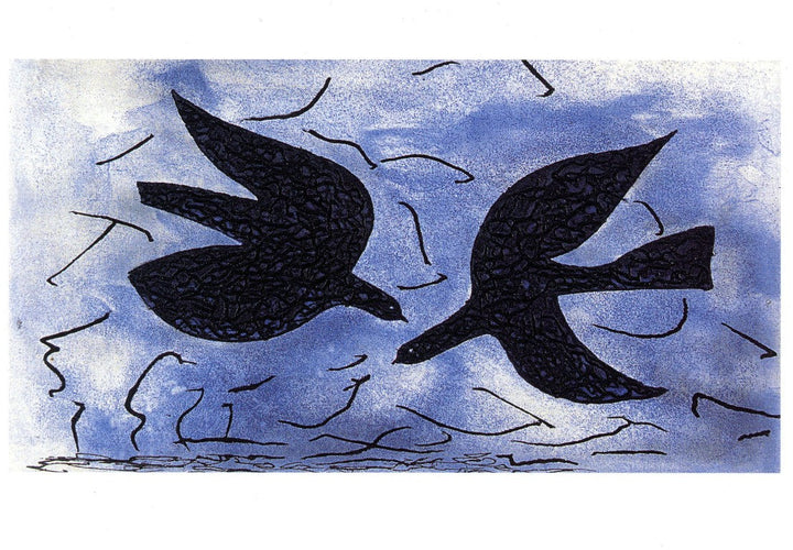 Two Birds, 1956 by Georges Braque - 5 X 7 Inches (Greeting Card)