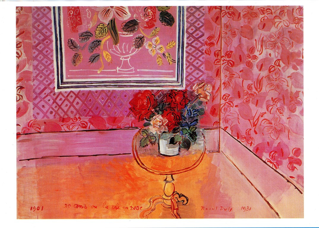 La Vie en Rose, 1931 by Raoul Dufy - 5 X 7 Inches (Greeting Card
