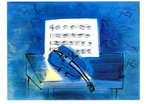 The Blue Violin, 1946 by Raoul Dufy - 5 X 7 Inches (Greeting Card)