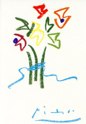Flowers, 1960 by Pablo Picasso - 5 X 7 Inches (Greeting Card)