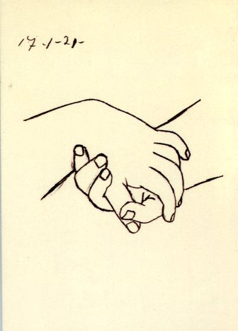 Two Crossed Hands by Pablo Picasso - 5 X 7 Inches (Greeting Card)